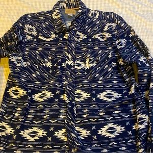 Men’s Aztec casual button down shirt.